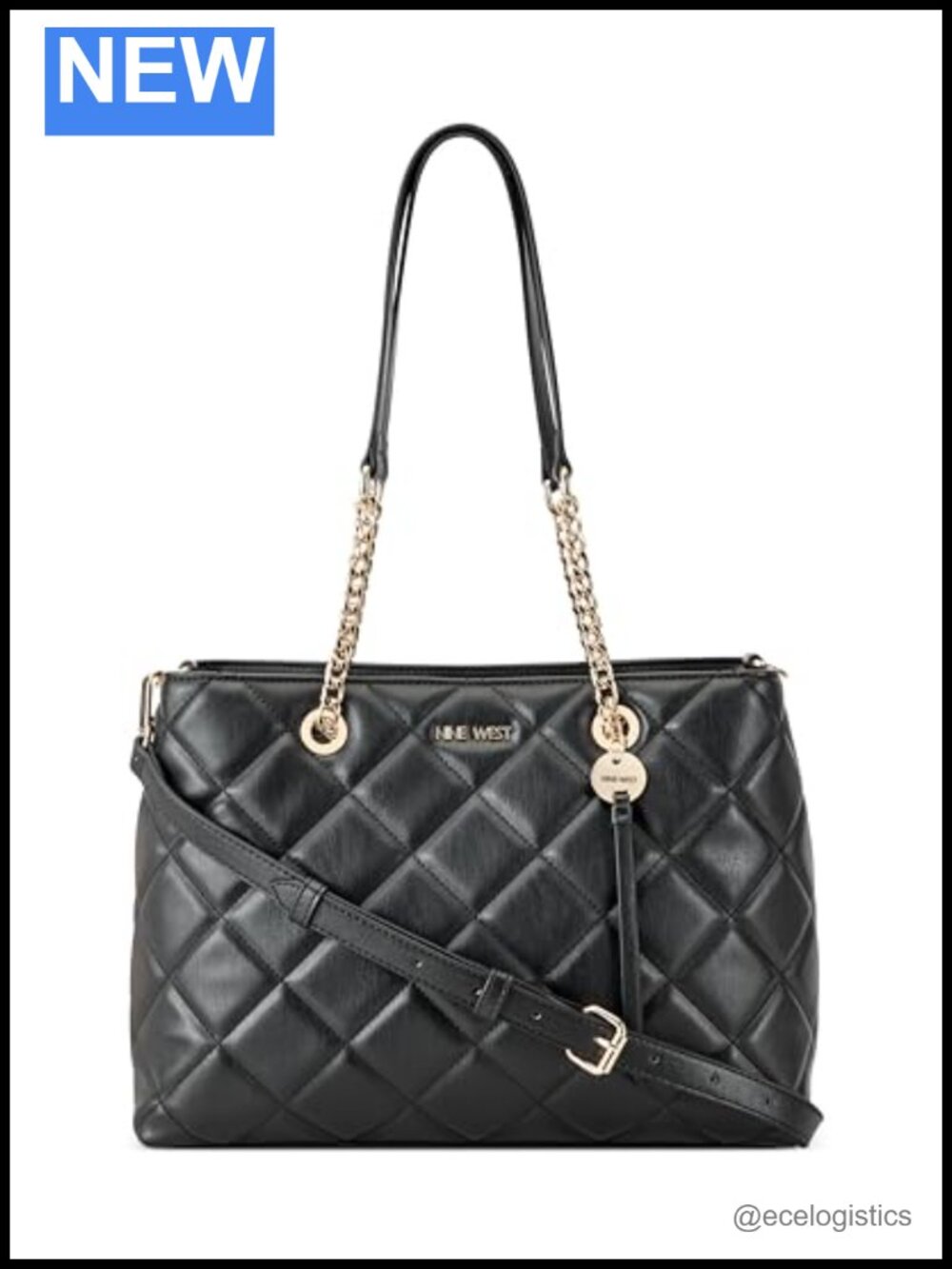 Faux Leather Meara Carryall Satchel Shoulder Bag Inner Zip Pockets